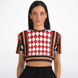 Argyle Me This Cropped Sweater Crop Top - Thathoodyshop