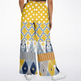 Talullah Bankhead Ikat Polka Dot Stretchy Phat Bellbottoms Wide Leg Pants - Thathoodyshop