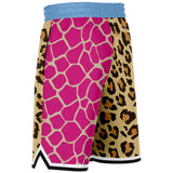 Santorini Leopard Basketball Shorts Basketball Short Rib - AOP - Thathoodyshop
