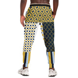Dauphin Blue Patchwork Unisex Fleece Joggers Fashion Jogger - AOP - Thathoodyshop