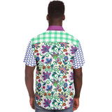 Purple Majesty S/S Button Down Shirt Short Sleeve Button Down Shirt - AOP - Thathoodyshop