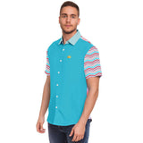 South Beach S/S Button Down Shirt Short Sleeve Button Down Shirt - AOP - Thathoodyshop