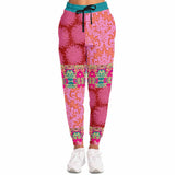 Gypsy Beat Pink Patchwork Unisex Fleece Joggers Joggers - Thathoodyshop