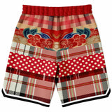 Jersey Salsa Floral Plaid Patchwork Basketball Shorts Basketball Shorts - Thathoodyshop