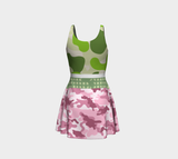 Green Apple Leopard II Dress Flare Dress - Thathoodyshop