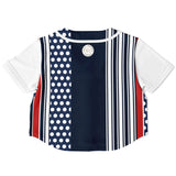 Sail Away Cropped Button Front Jersey Cropped Baseball Jersey - Thathoodyshop