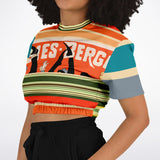 Dance Steps Rainbow Cropped Sweater Cropped Short Sleeve Sweater - Thathoodyshop