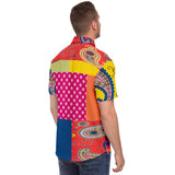 Chili Pepper Camo Patchwork Button Down Shirt Short Sleeve Button Down Shirt - Thathoodyshop