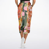 Yogananda Stripe Floral Patchwork Eco-Poly Long Pocket Skirt Long Pocket Skirt - Thathoodyshop