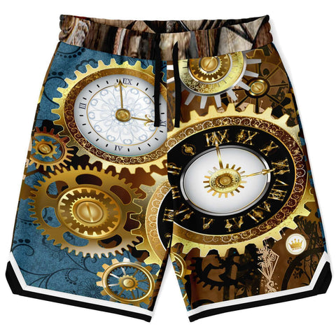 Steampunk Galactica Basketball Shorts Basketball Short Rib - AOP - Thathoodyshop