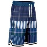 Fair Isle Blue Basketball Shorts Basketball Short Rib - AOP - Thathoodyshop