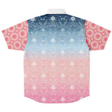 Pink Glacier S/S Button Down Shirt Short Sleeve Button Down Shirt - AOP - Thathoodyshop