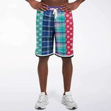 Cerulean Polka Dot Basketball Shorts Basketball Shorts - Thathoodyshop