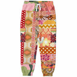 Yogananda Floral Patchwork Unisex Fleece Joggers Cargo Sweatpants - Thathoodyshop