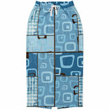 Blue Geo Patchwork Long Pocket Skirt Fashion Long Pocket Skirt - AOP - Thathoodyshop