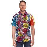 Blossom Hill S/S Button Down Shirt Short Sleeve Button Down Shirt - AOP - Thathoodyshop