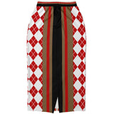 Argyle Me Pocket Maxi Skirt - Red Maxi Skirt - Thathoodyshop