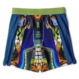 Barcelona Blue Marble Swirl Compression Activity Shorts Compression Shorts - Thathoodyshop