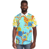 Blue Bullwinkle S/S Button Down Shirt Short Sleeve Button Down Shirt - AOP - Thathoodyshop