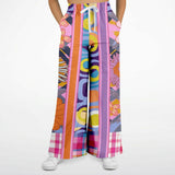 Mercury Retrograde Floral Plaid Bellbottoms Flare Leg Pants - Thathoodyshop