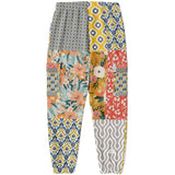 Tallulah Bankhead Yellow Patchwork Unisex Cargo Sweats Cargo Pants - Thathoodyshop