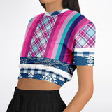 Purple Haze Cropped Sweater Cropped Short Sleeve Sweatshirt - Thathoodyshop