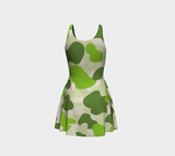 Green Apple Leopard Dress Flare Dress - Thathoodyshop