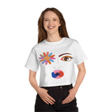 Floral Visage Cropped T-Shirt Crop T-Shirt - Thathoodyshop