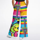 OG San Diego Pink Striped Floral Stretchy Phat Bellbottoms Bellbottoms - Thathoodyshop