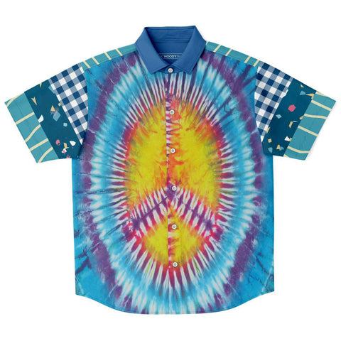 Blue Dream S/S Button Down Shirt Short Sleeve Button Down Shirt - AOP - Thathoodyshop