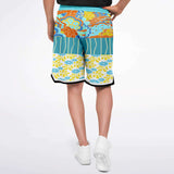 Blue Bullwinkle Basketball Shorts Basketball Short Rib - AOP - Thathoodyshop