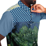 Midnight Moon S/S Button Down Shirt Short Sleeve Button Down Shirt - AOP - Thathoodyshop