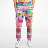 Bahama Mama Pink Floral Patchwork Unisex Cargo Sweats Cargo Pants - Thathoodyshop