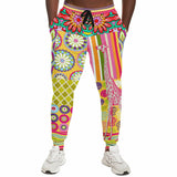 Hello Janis! Yellow Patchwork Unisex Eco-Poly Joggers Jogger - Thathoodyshop