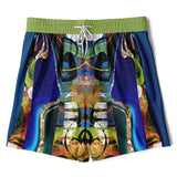 Barcelona Blue Marble Swirl Compression Activity Shorts Compression Shorts - Thathoodyshop
