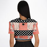 Mint Julep Black Cropped Sweater Cropped Short Sleeve Sweater - Thathoodyshop