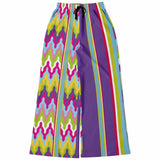 Groovy Purple Calypso Stretchy Phat Bellbottoms Flare Joggers - Thathoodyshop