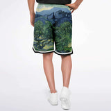 Midnight Moon Basketball Shorts Basketball Short Rib - AOP - Thathoodyshop