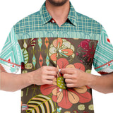 Infinity Squared S/S Button Down Shirt Short Sleeve Button Down Shirt - AOP - Thathoodyshop