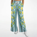 Lemon Zest Striped Flare Leg Joggers Flare Joggers - Thathoodyshop