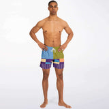 Hampton Plaid Dunkies Swim Trunks Men - AOP - Thathoodyshop