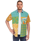South Beach S/S Button Down Shirt Short Sleeve Button Down Shirt - AOP - Thathoodyshop