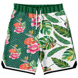 Tropical Reflection Basketball Shorts Basketball Short Rib - AOP - Thathoodyshop