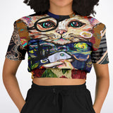 Dapper Cat Cropped Sweater Cropped Sweater - Thathoodyshop