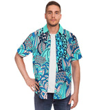 Aqua Amarillo S/S Button Down Shirt Short Sleeve Button Down Shirt - AOP - Thathoodyshop