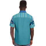 Blue Dream S/S Button Down Shirt Short Sleeve Button Down Shirt - AOP - Thathoodyshop