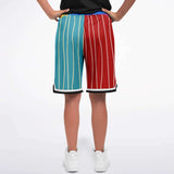 Rainbow Swirl Basketball Shorts Basketball Short Rib - AOP - Thathoodyshop
