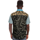 Steampunk Warrior S/S Button Down Shirt Short Sleeve Button Down Shirt - AOP - Thathoodyshop