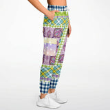 Kaleido-Scape Purple Plaid Cargo Sweats Cargo Sweatpants - Thathoodyshop