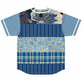 Andromeda Blue Hobo Patchwork Button Front Jersey Button Front Shirt - Thathoodyshop